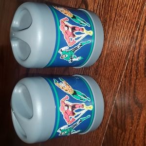 2X Pottery Barn Justice League Cold Hot Food Storage Thermos 4.5"